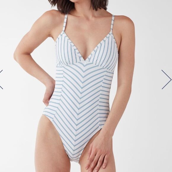 NWT Splendid Stormy Stripe Swim One Piece - Picture 9 of 9